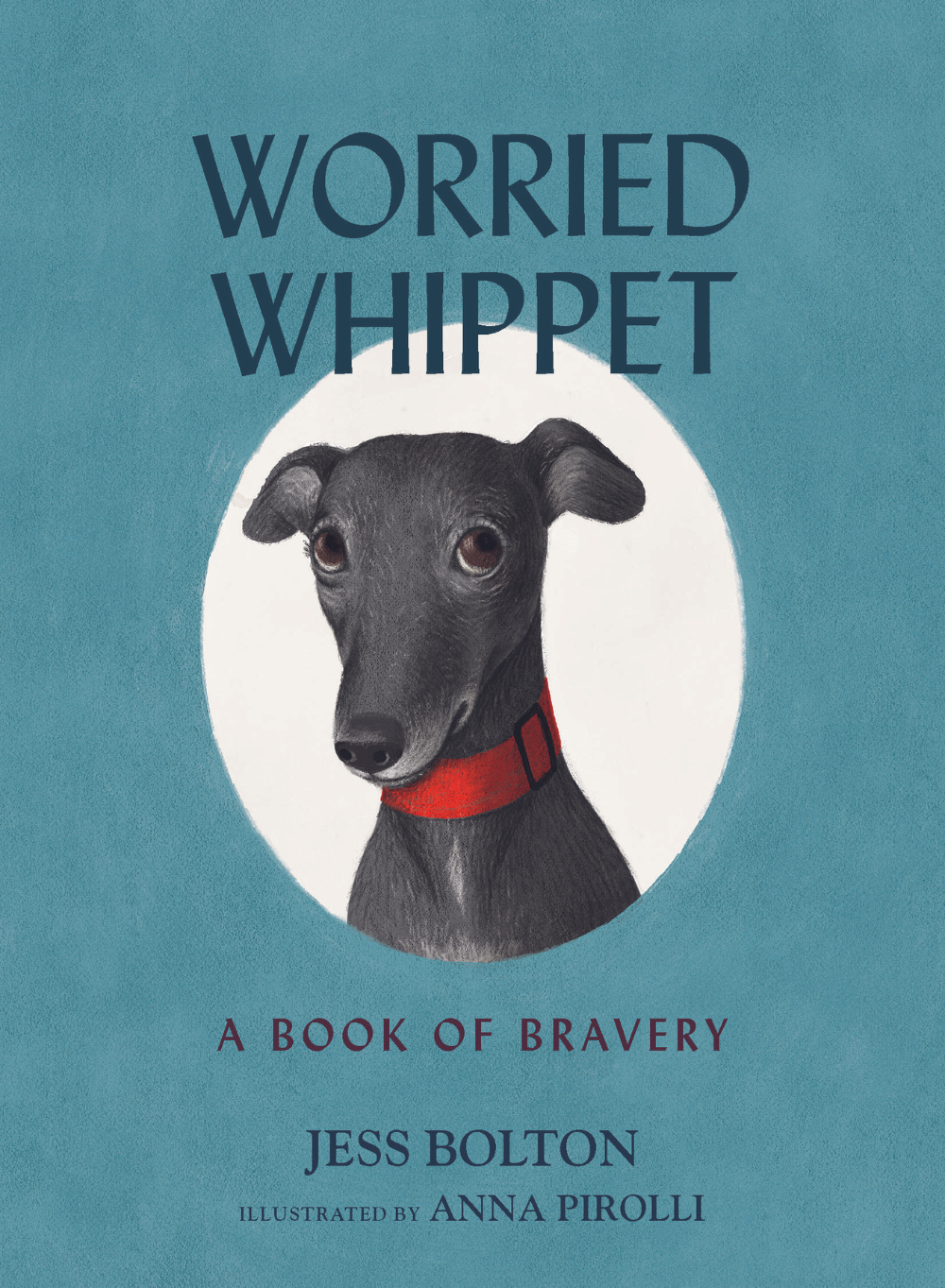 Worried Whippet book flat cover image