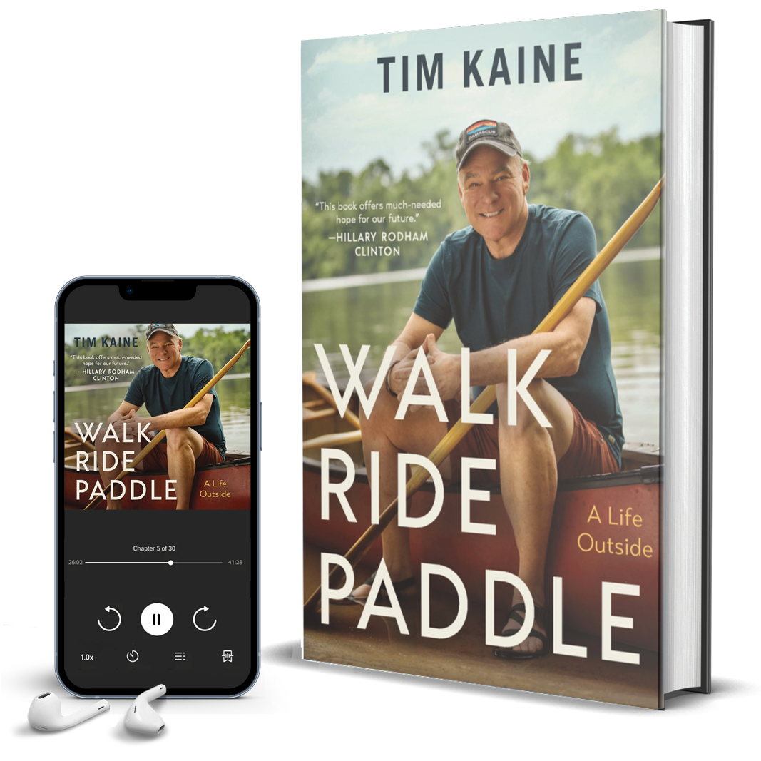 Hardcover and audiobook of "Walk, Ride, Paddle"